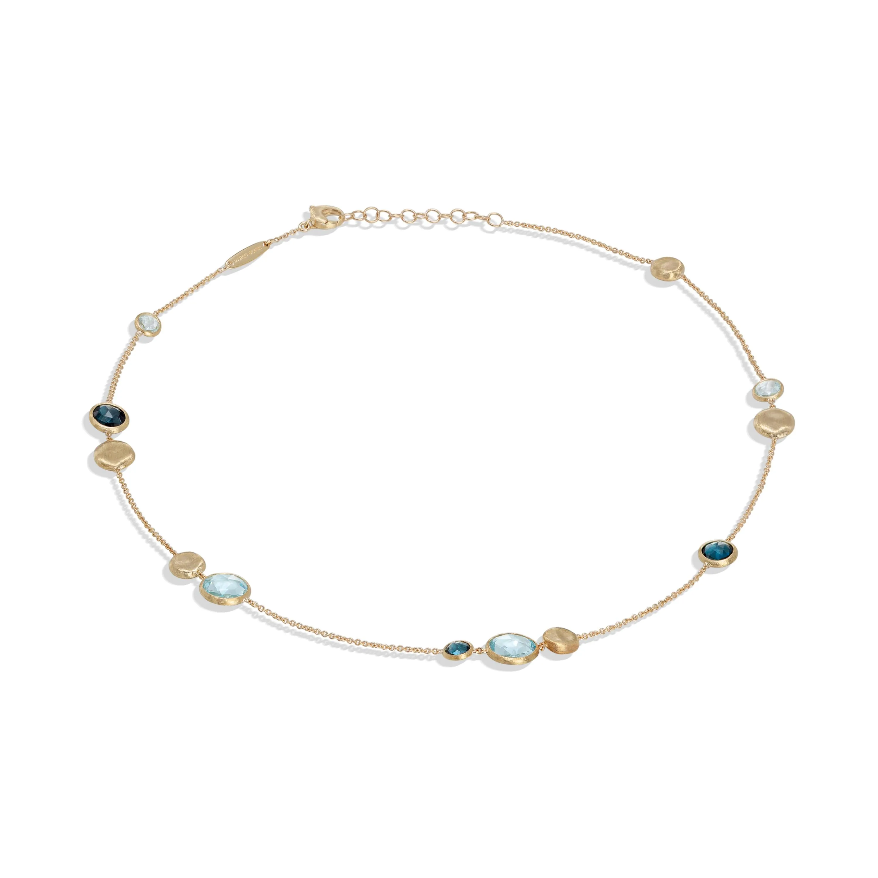 Jaipur Mixed Gemstone Necklace - Gold - CB1485-MIX725-Y