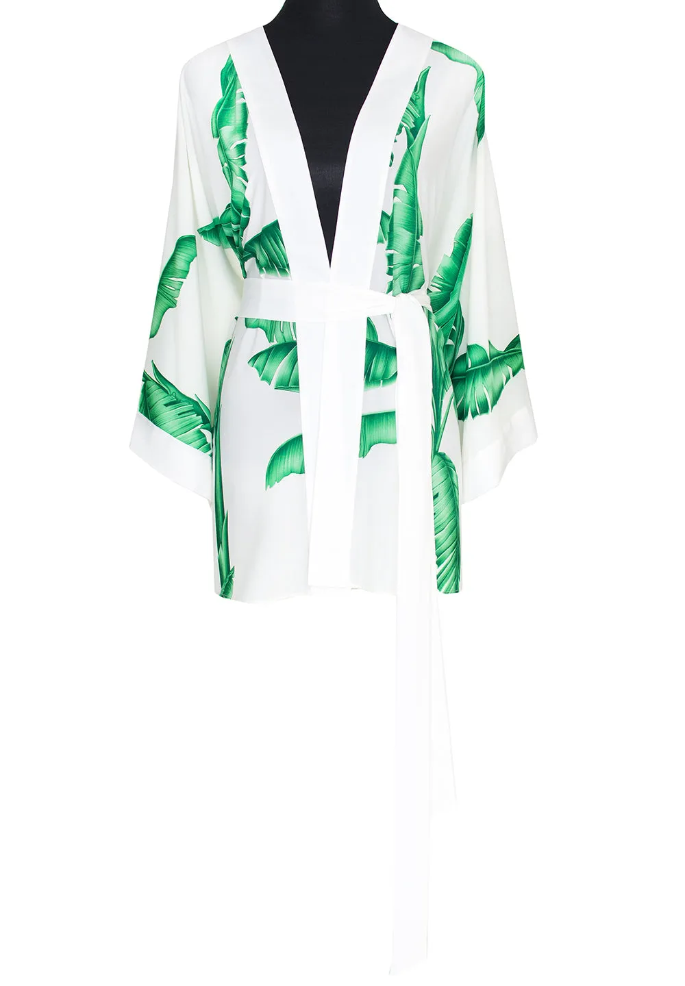 Jungle - White Palm Kimono (Off-White)