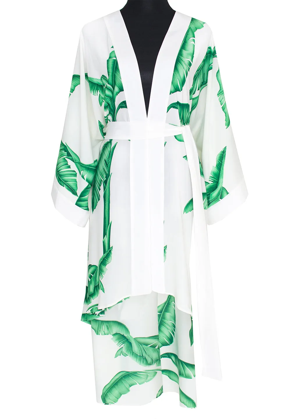 Jungle - White Palm Kimono (Off-White)