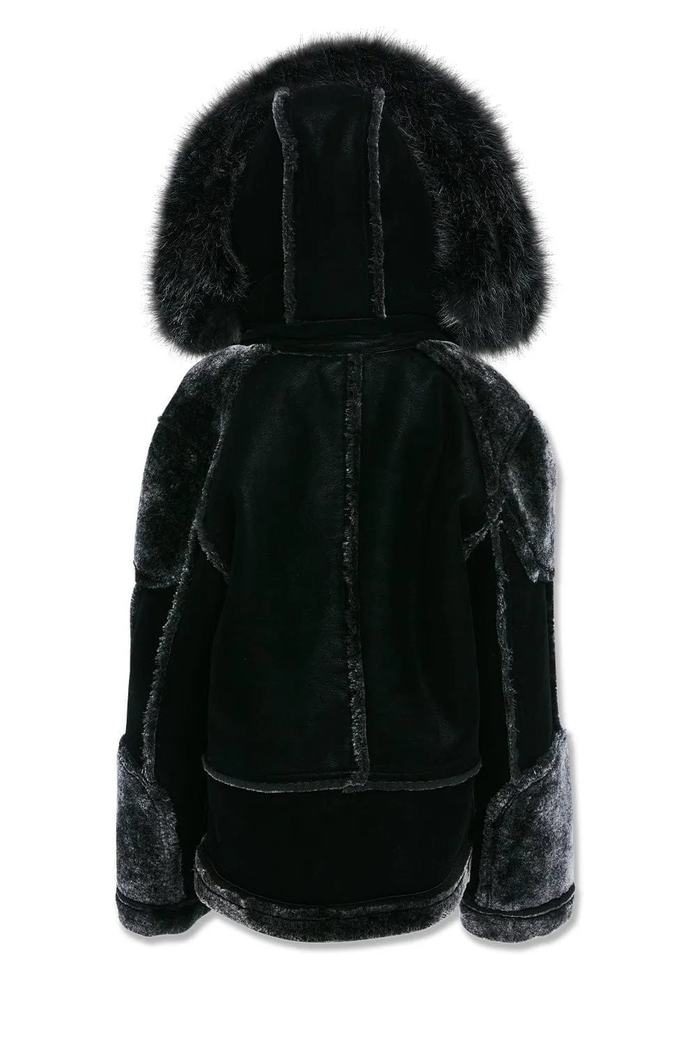 Kids El Jefe Shearling Moto Jacket - Black