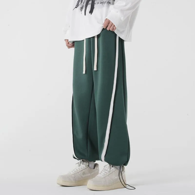 Knitted Sports Drawstring Tapered Sweatpant