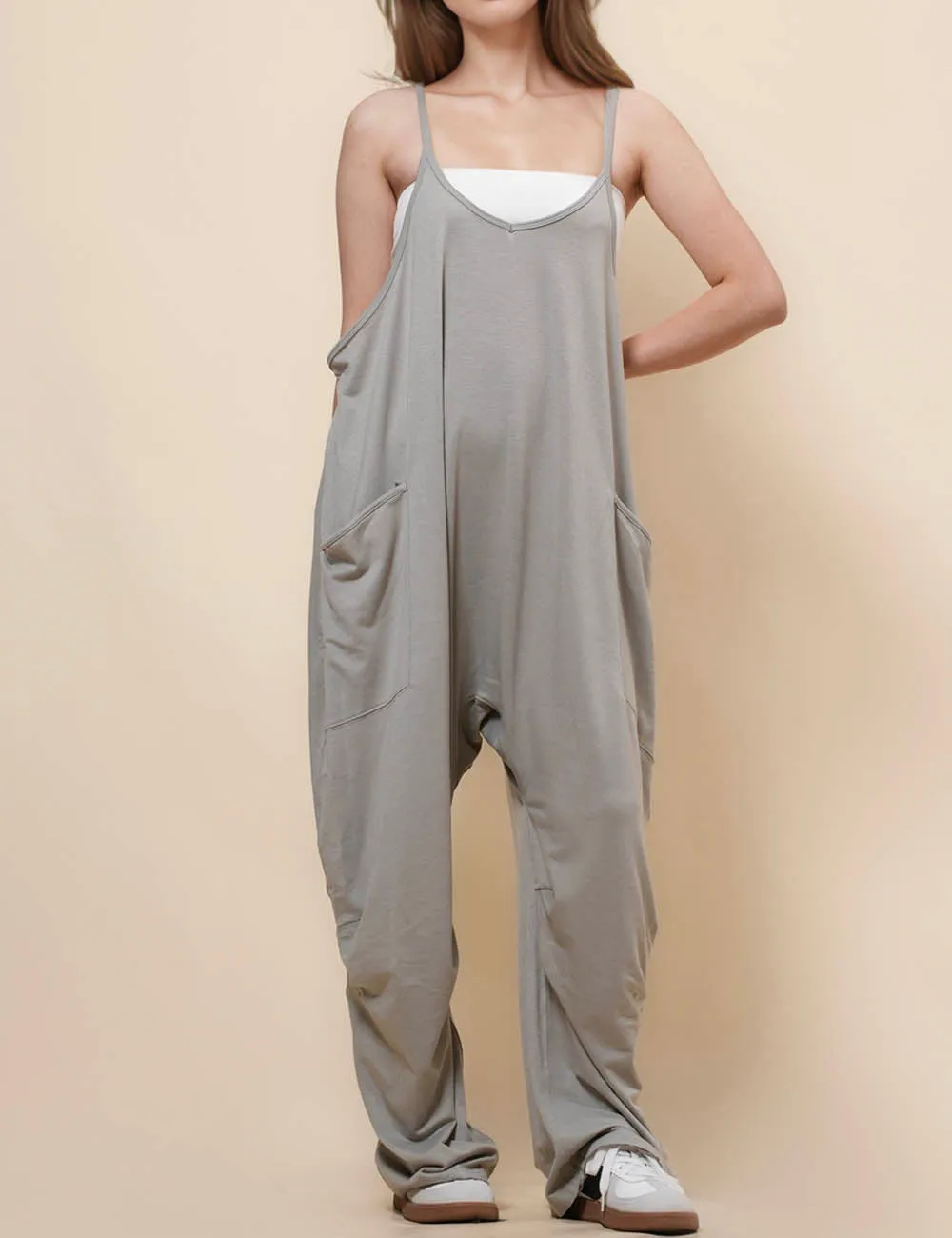 Ladies String Strape Overall Sleeveless Jumpsuit SKJ23103