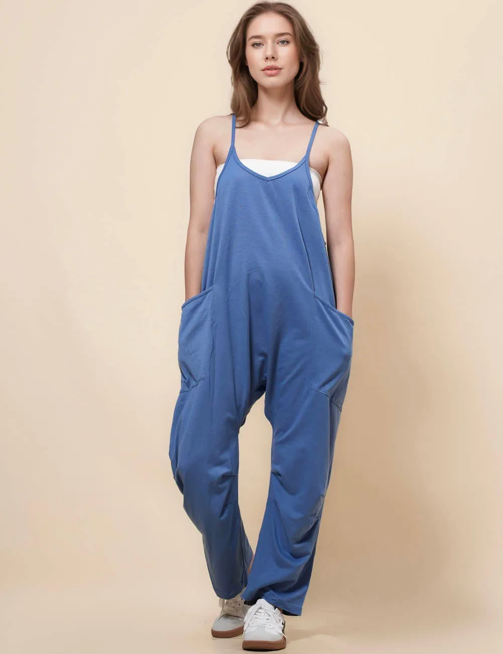 Ladies String Strape Overall Sleeveless Jumpsuit SKJ23103