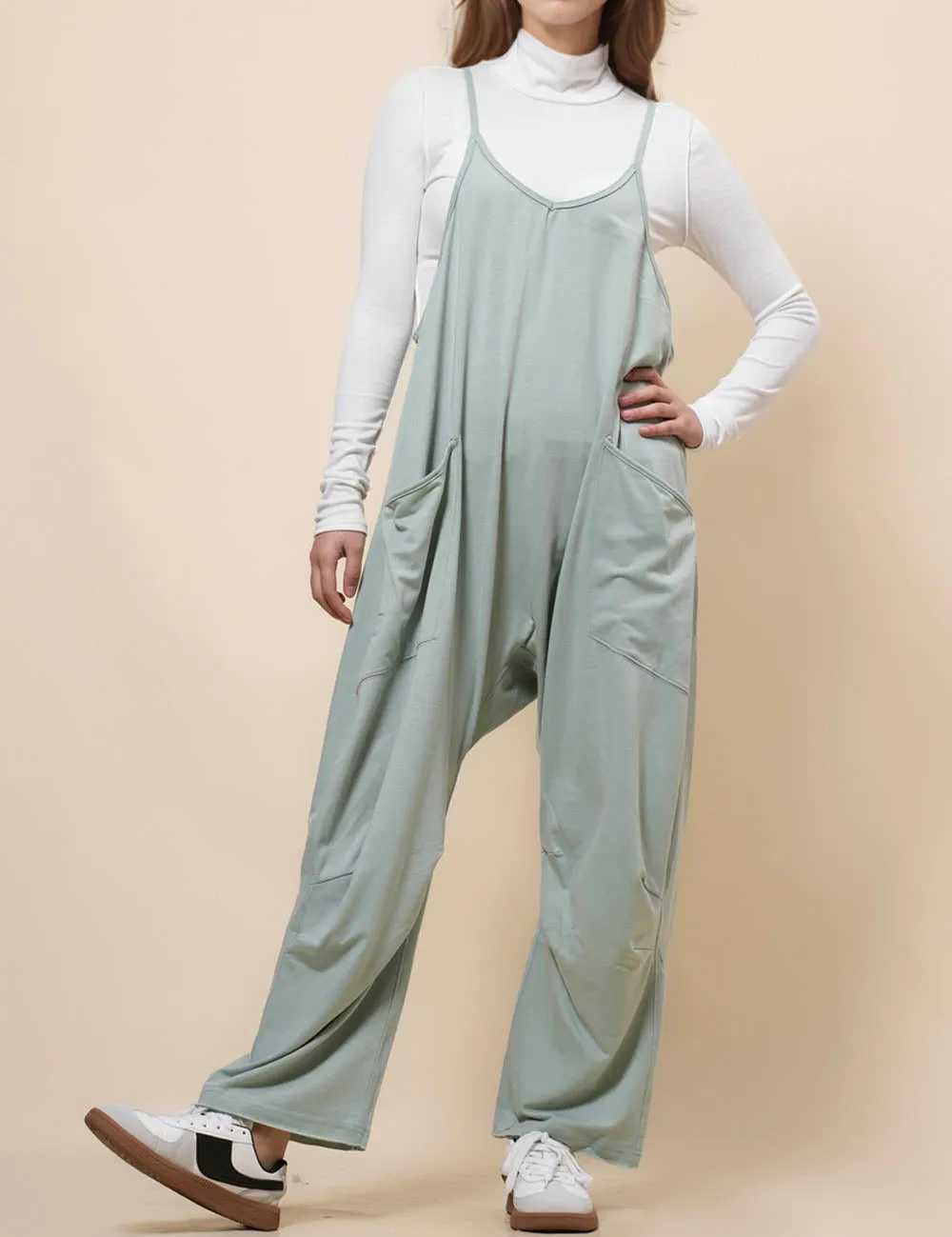 Ladies String Strape Overall Sleeveless Jumpsuit SKJ23103
