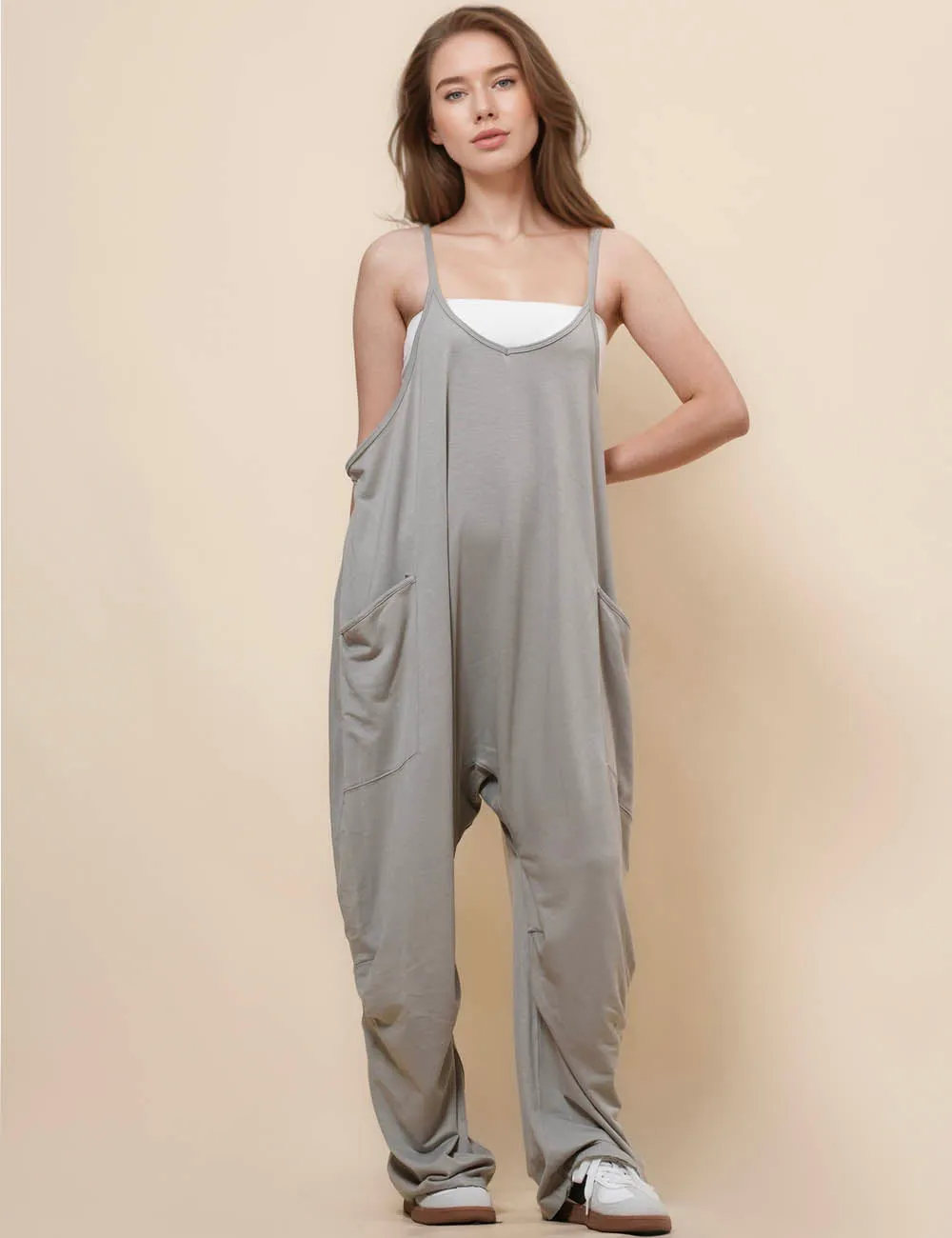 Ladies String Strape Overall Sleeveless Jumpsuit SKJ23103