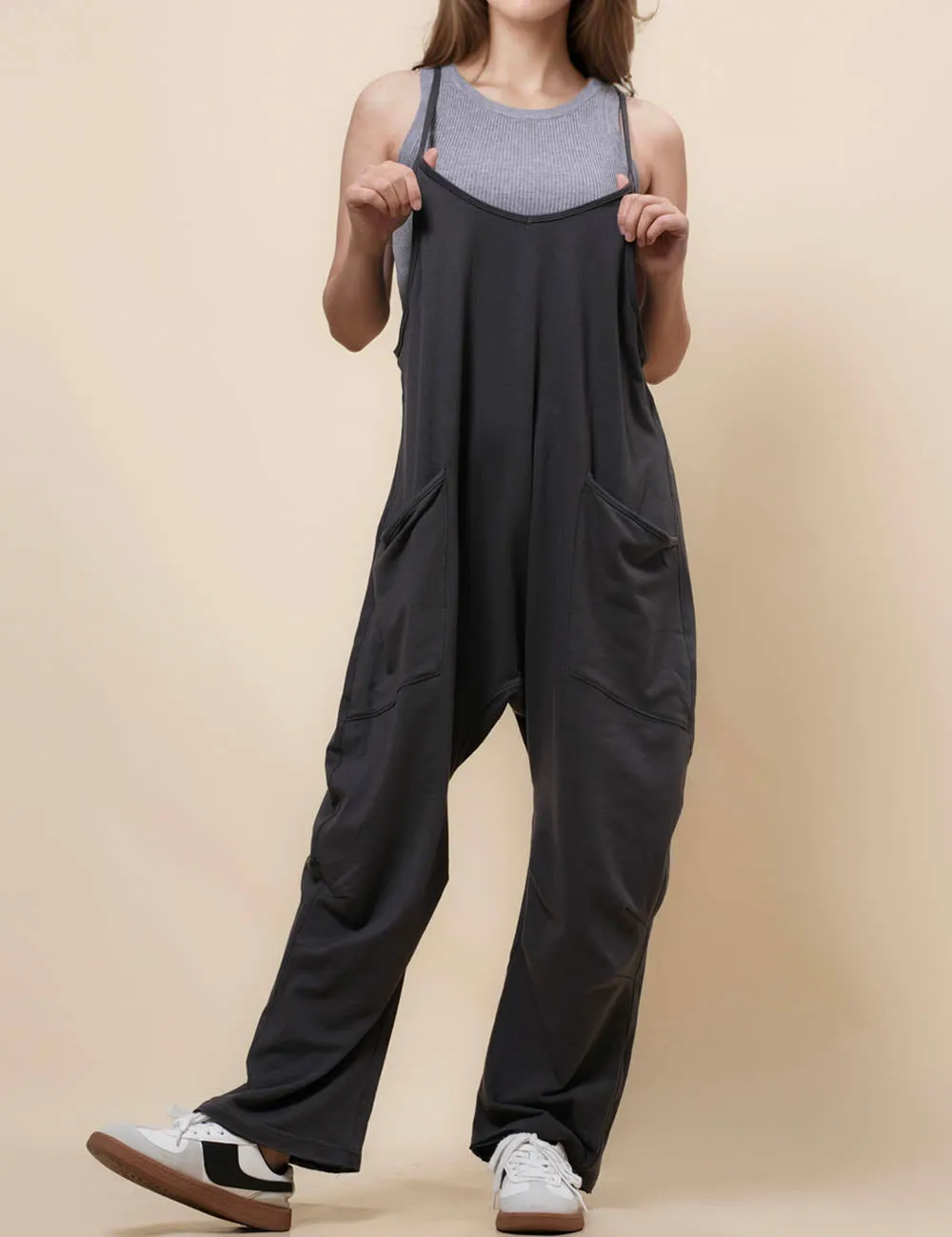 Ladies String Strape Overall Sleeveless Jumpsuit SKJ23103