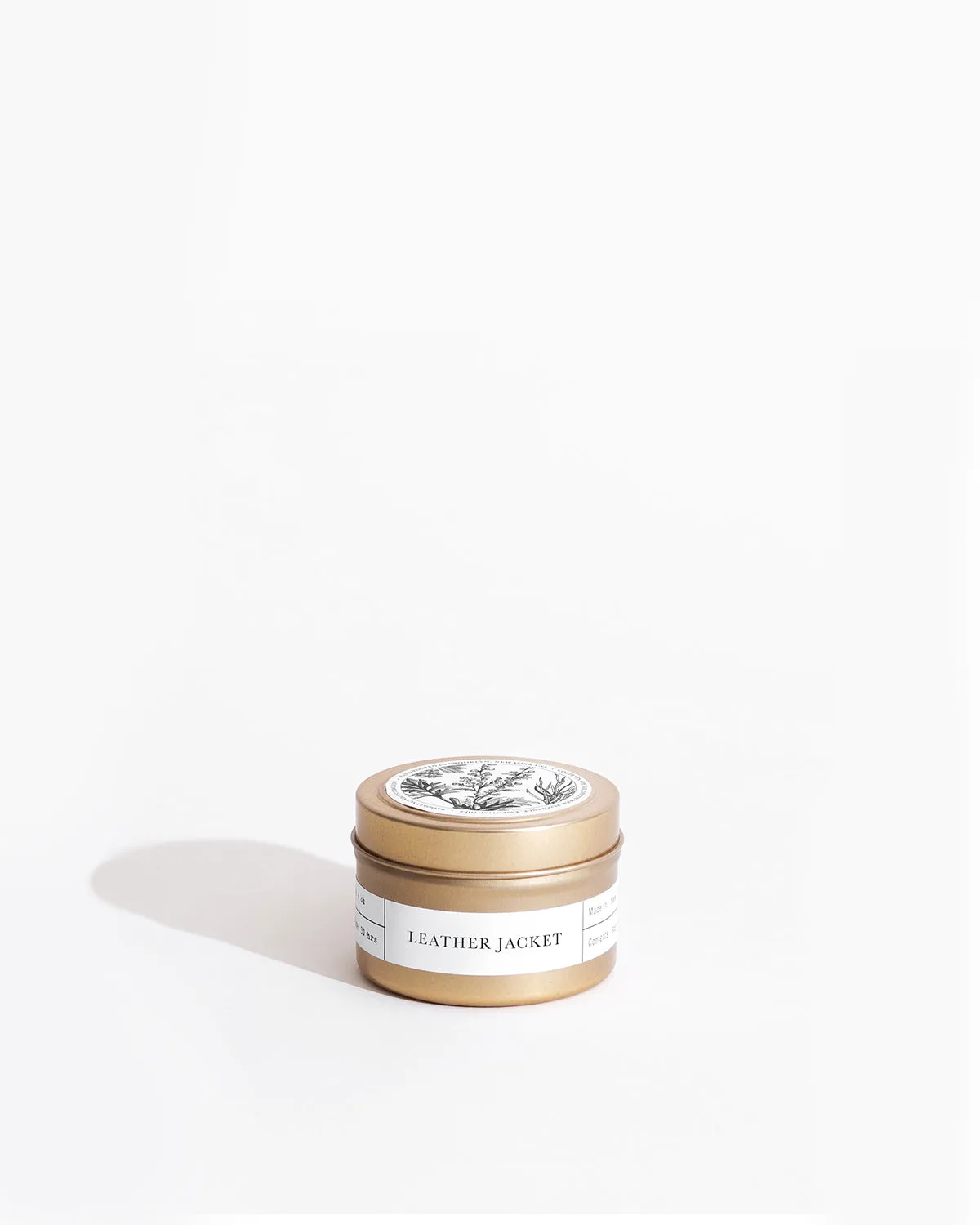 Leather Jacket Gold Travel Candle