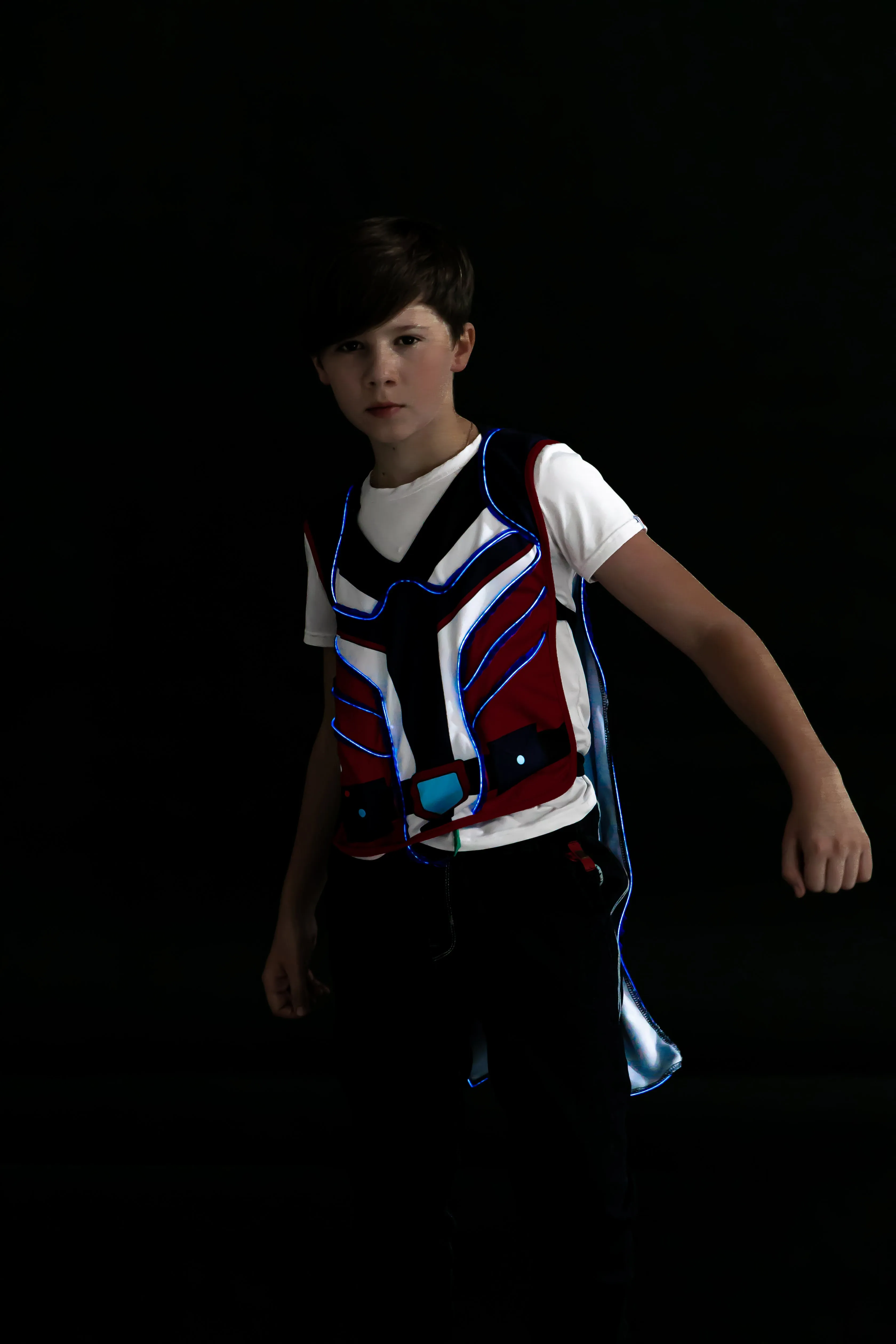 LED Waistcoat with Cape and Wristbands - Child