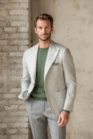 Light grey houndstooth jacket "Soragna Collection" - Made in Italy