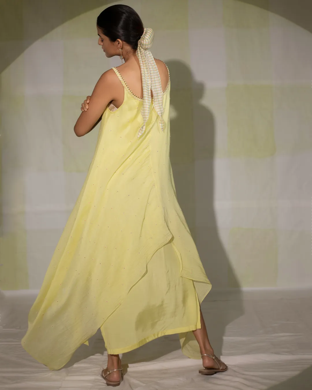 Lime Yellow Spaghetti Dress