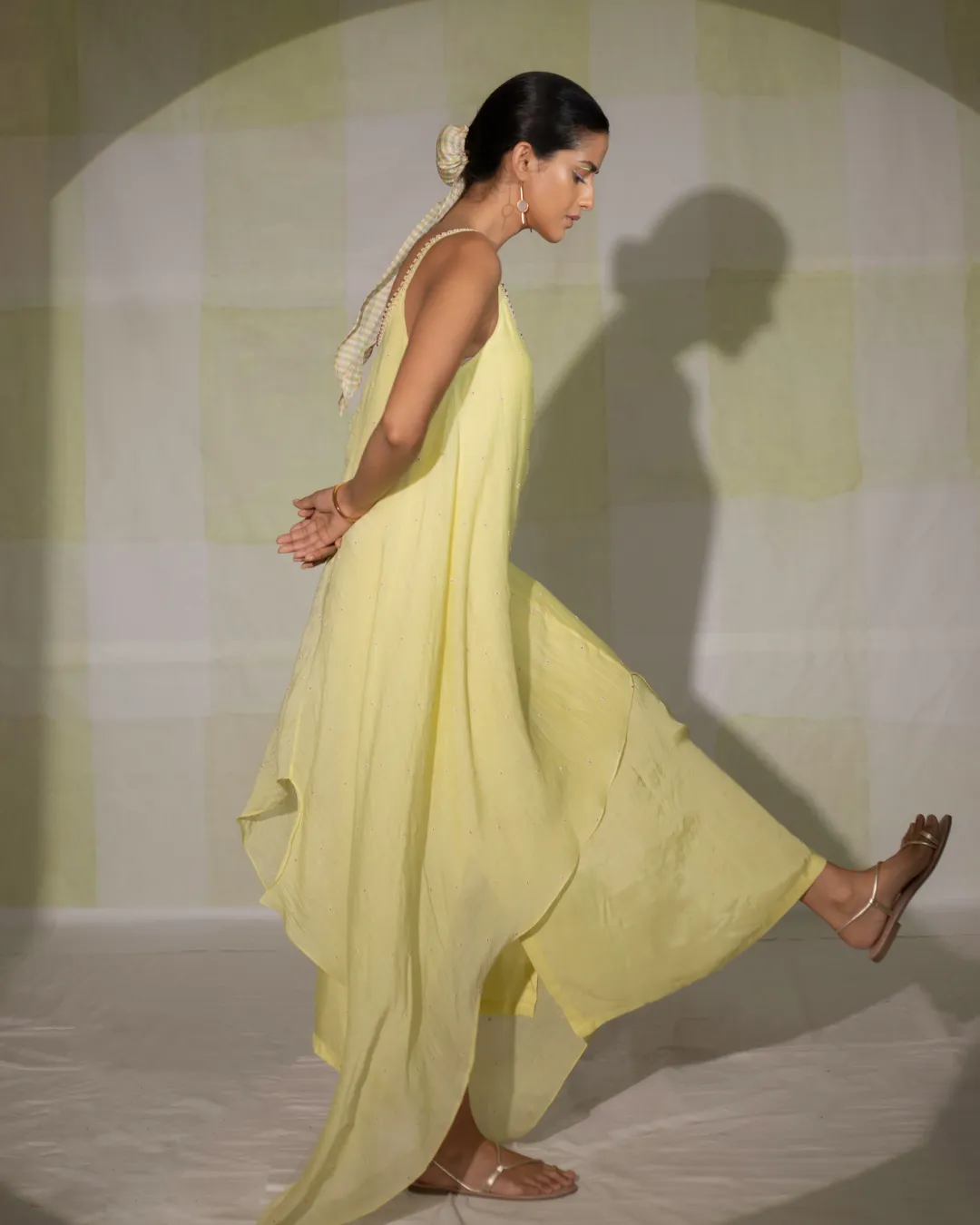 Lime Yellow Spaghetti Dress