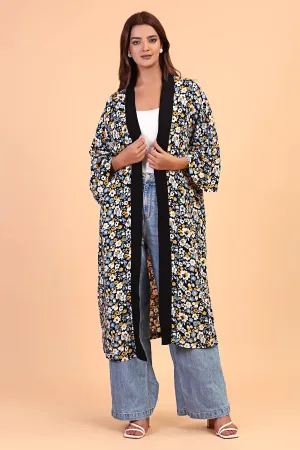 Long Floral kimono cover up