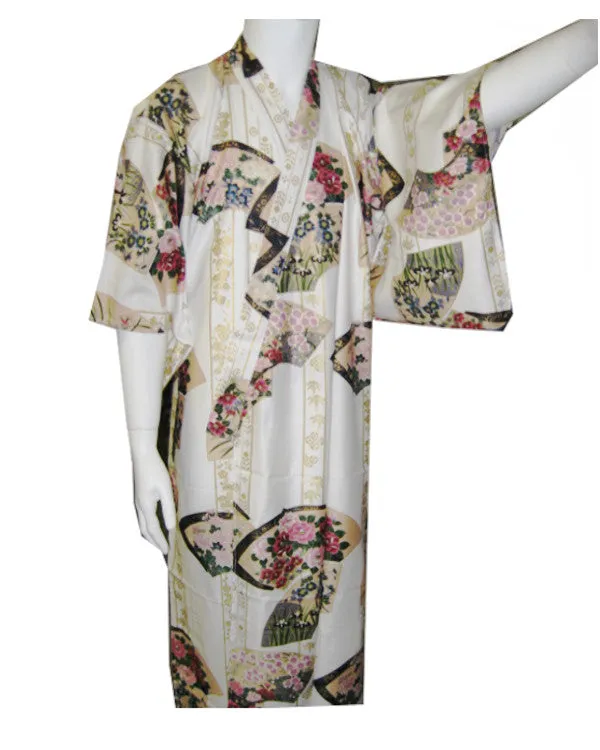 Made in Japan Traditional Kimono Fan White