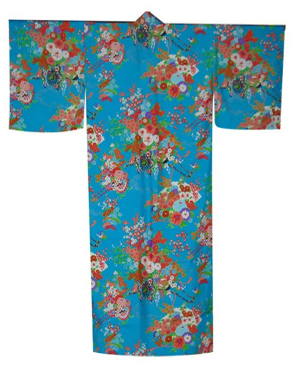 Made in Japan traditional Kimono Flower Cart in turquoise