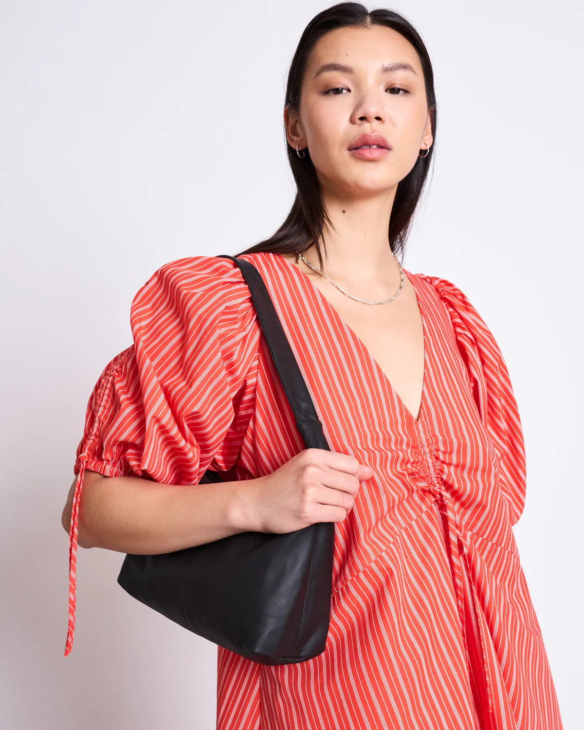 MAXI DRESS DANS CHERRY RED WHITE STRIPED