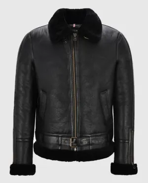 Men's Belted B3 Sheepskin Shearling Jacket