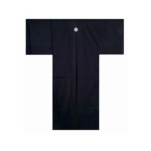 Men's Kimono: Japanese Crest "Aoi" (Polyester) (Embroidered)