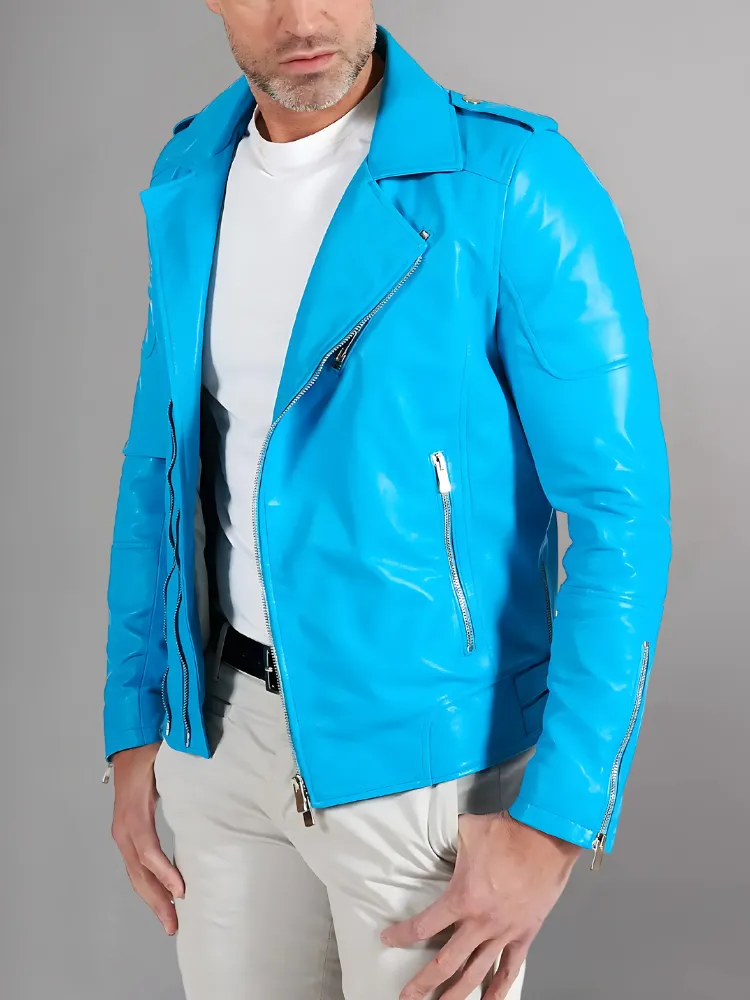 Mens Vintage Style Motorcycle Cafe Racer Genuine Leather Jacket
