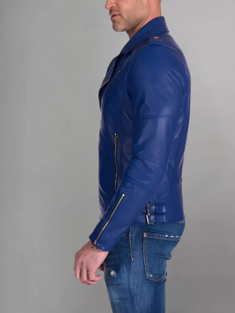 Mens Vintage Style Motorcycle Cafe Racer Genuine Leather Jacket