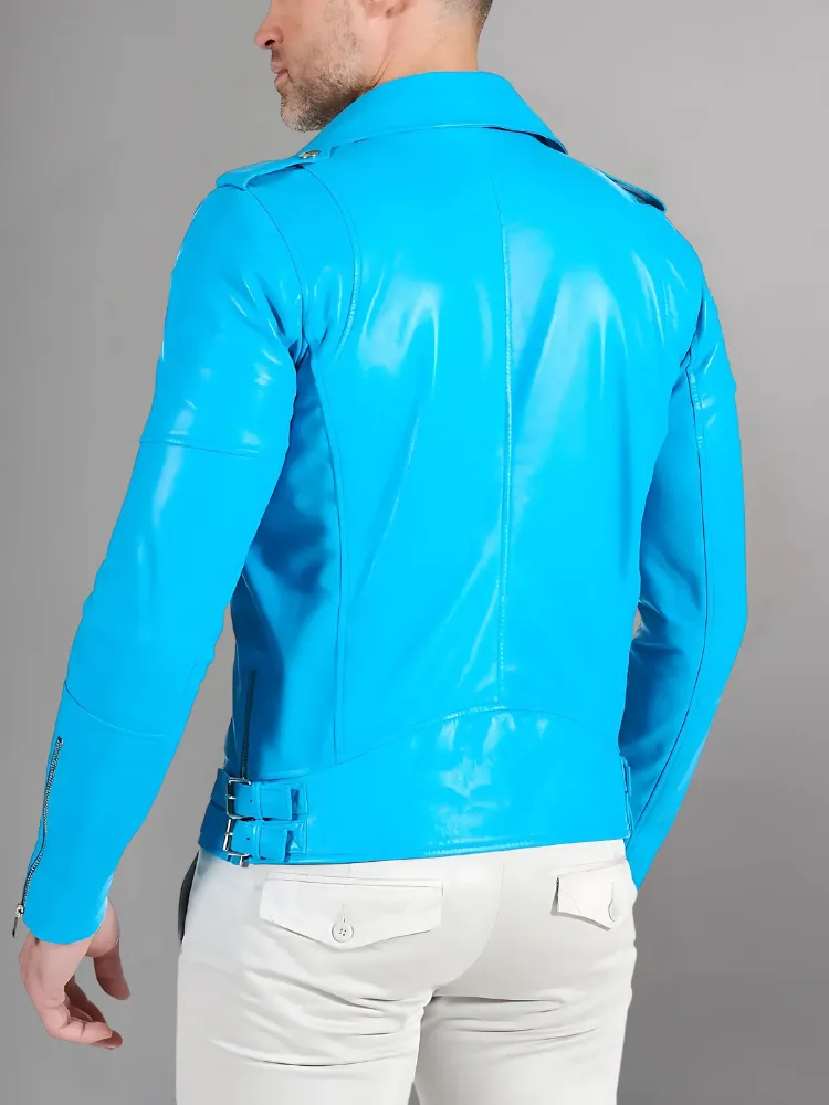 Mens Vintage Style Motorcycle Cafe Racer Genuine Leather Jacket