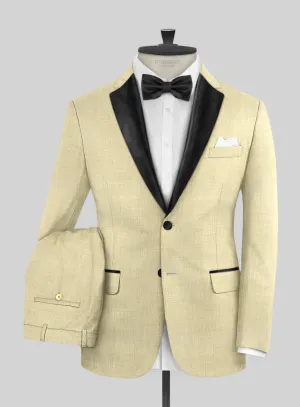 Napolean Spring Latte Beige Wool Tuxedo Suit