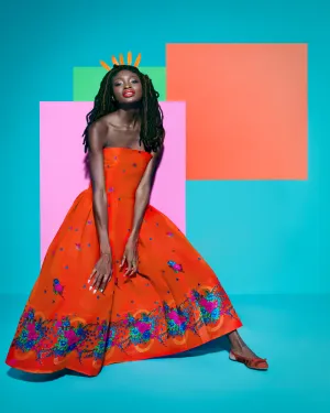 Orange Corset Dress