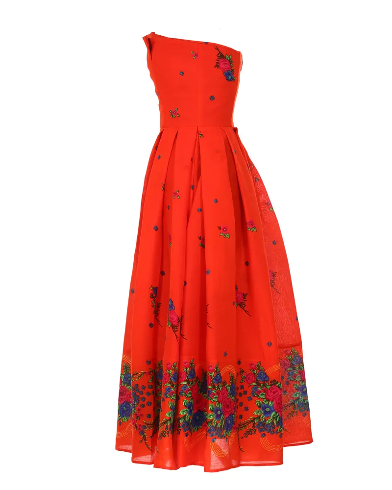 Orange Corset Dress
