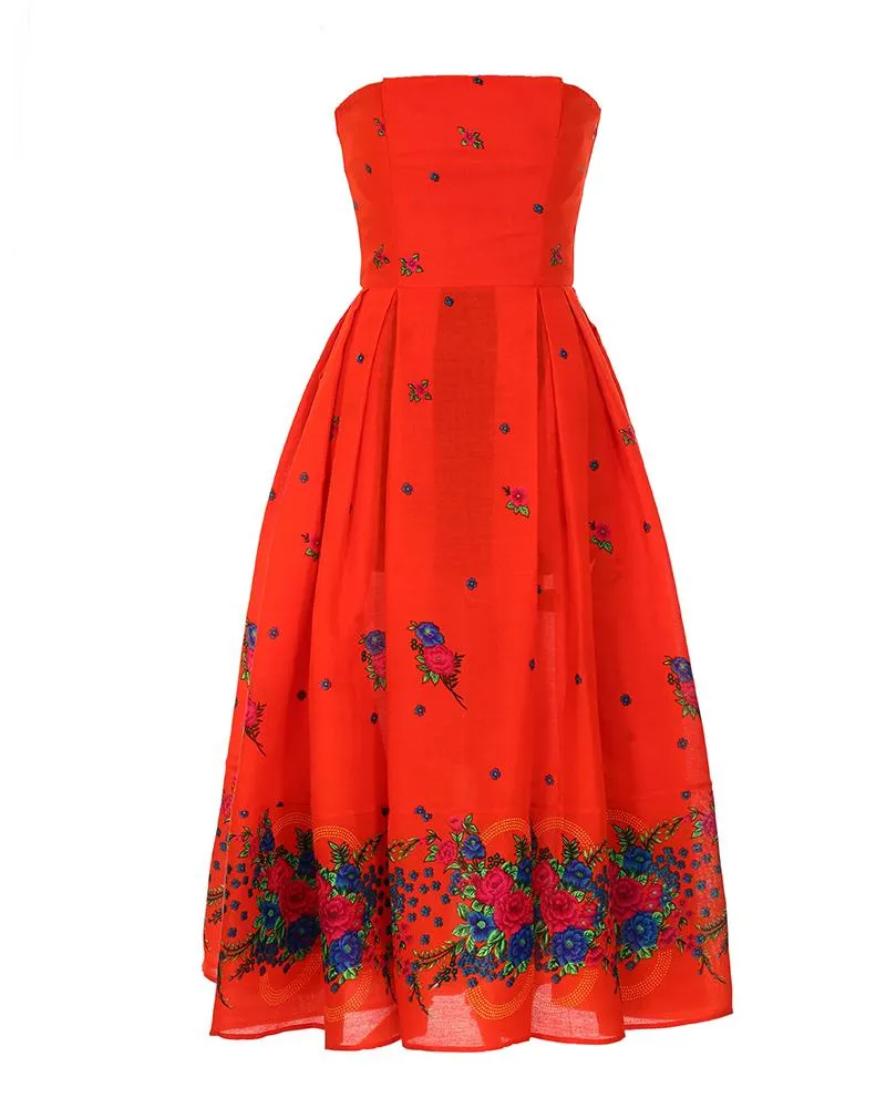 Orange Corset Dress