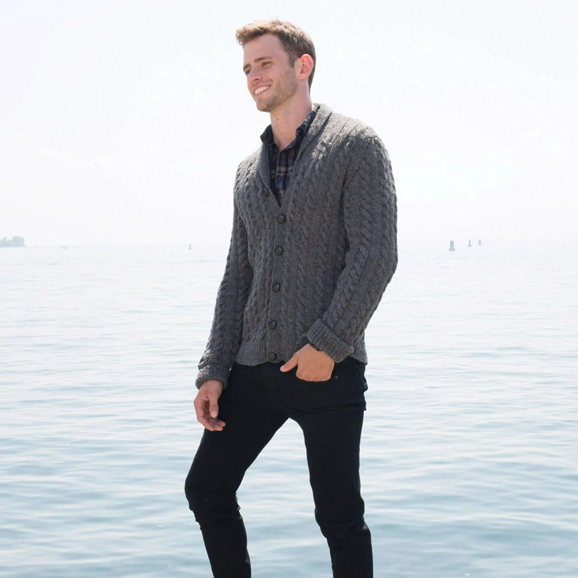 Patons Hey Handsome Knit Cardigan