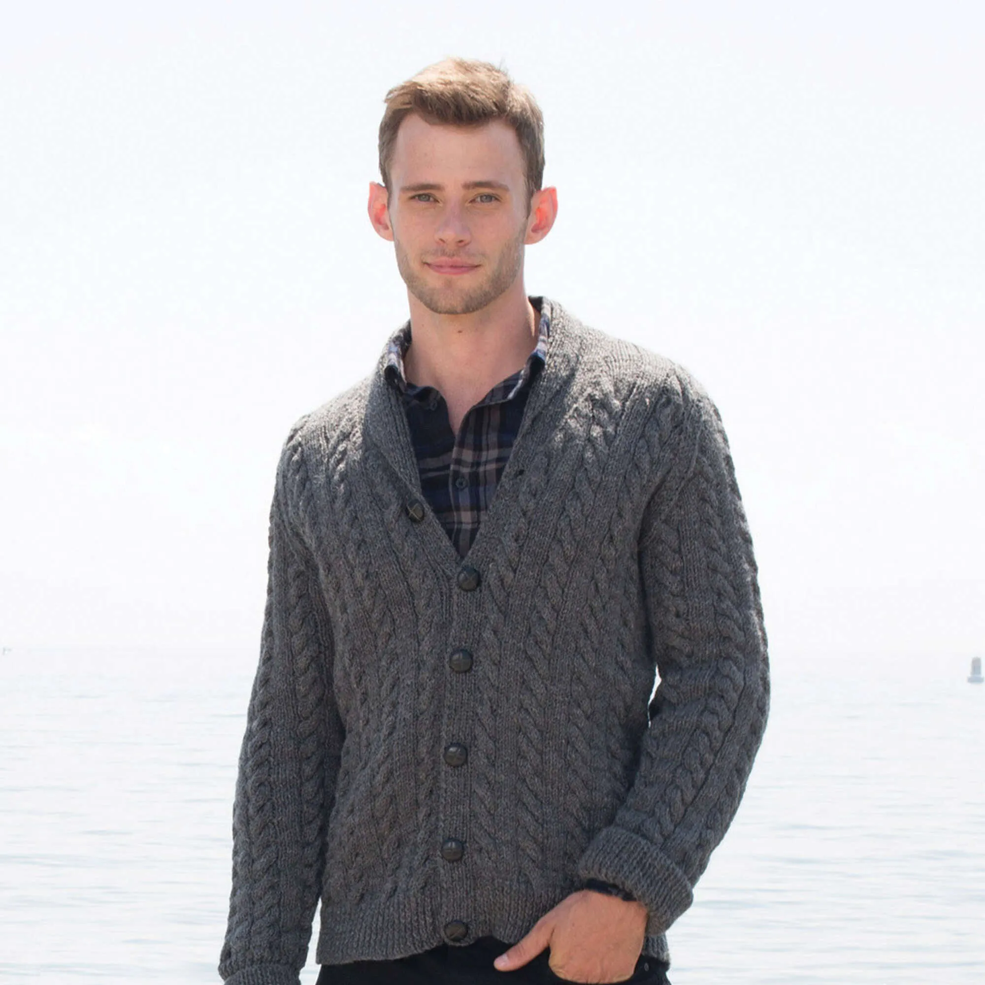 Patons Hey Handsome Knit Cardigan