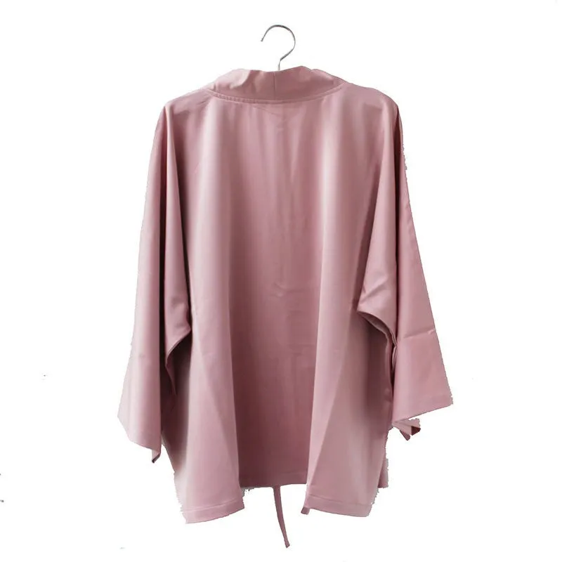Pink Silk Touch Kimono Cardigan