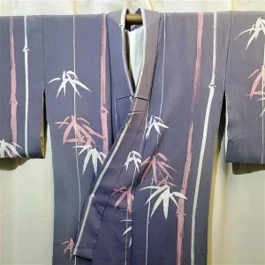 "Brushstroke Bamboo" Vintage Kimono