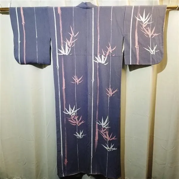 "Brushstroke Bamboo" Vintage Kimono