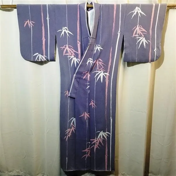 "Brushstroke Bamboo" Vintage Kimono