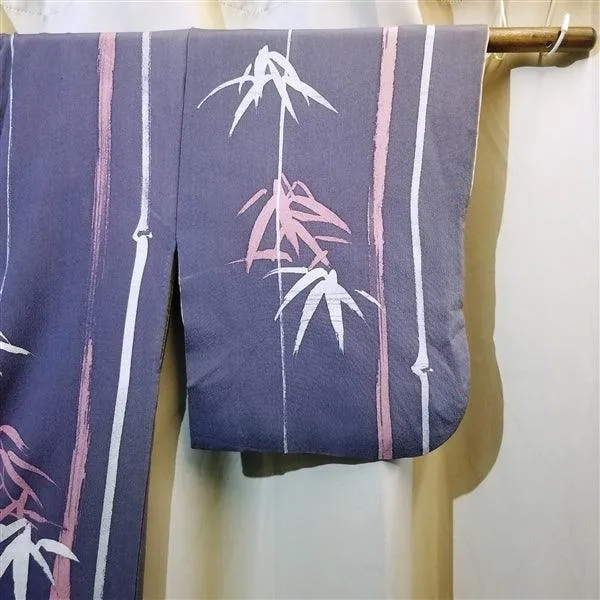 "Brushstroke Bamboo" Vintage Kimono