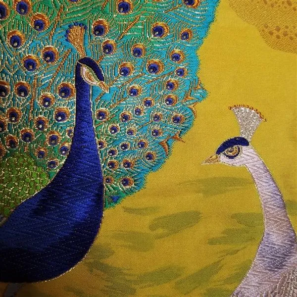 "Peacock Pair" Vintage Wedding Kimono (Uchikake)