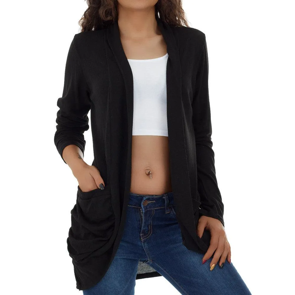 RAE’S RUCHED CARDIGAN