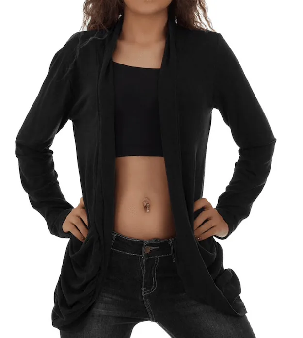 RAE’S RUCHED CARDIGAN