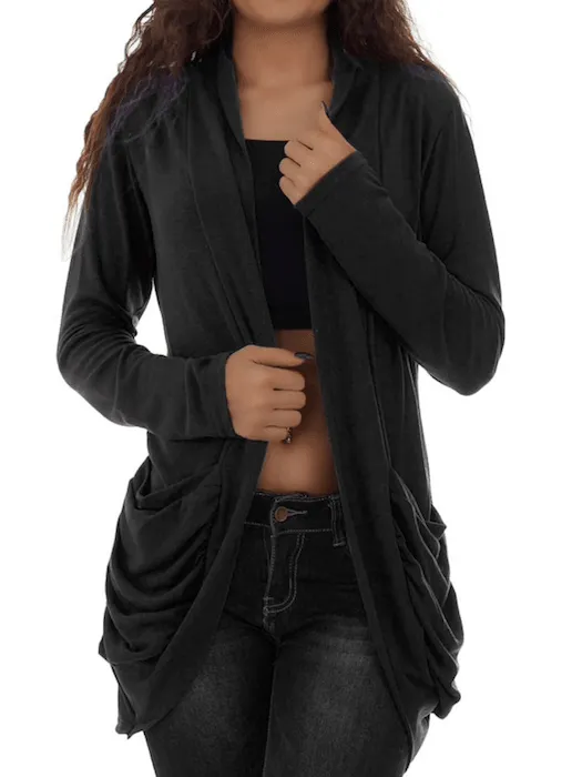 RAE’S RUCHED CARDIGAN