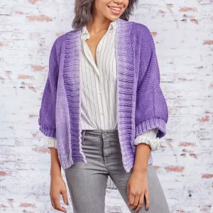 Red Heart Knit Kimono Style Jacket
