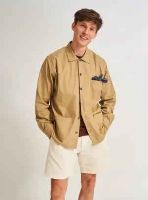 Regenerative Cotton Khaki Shirt Jacket