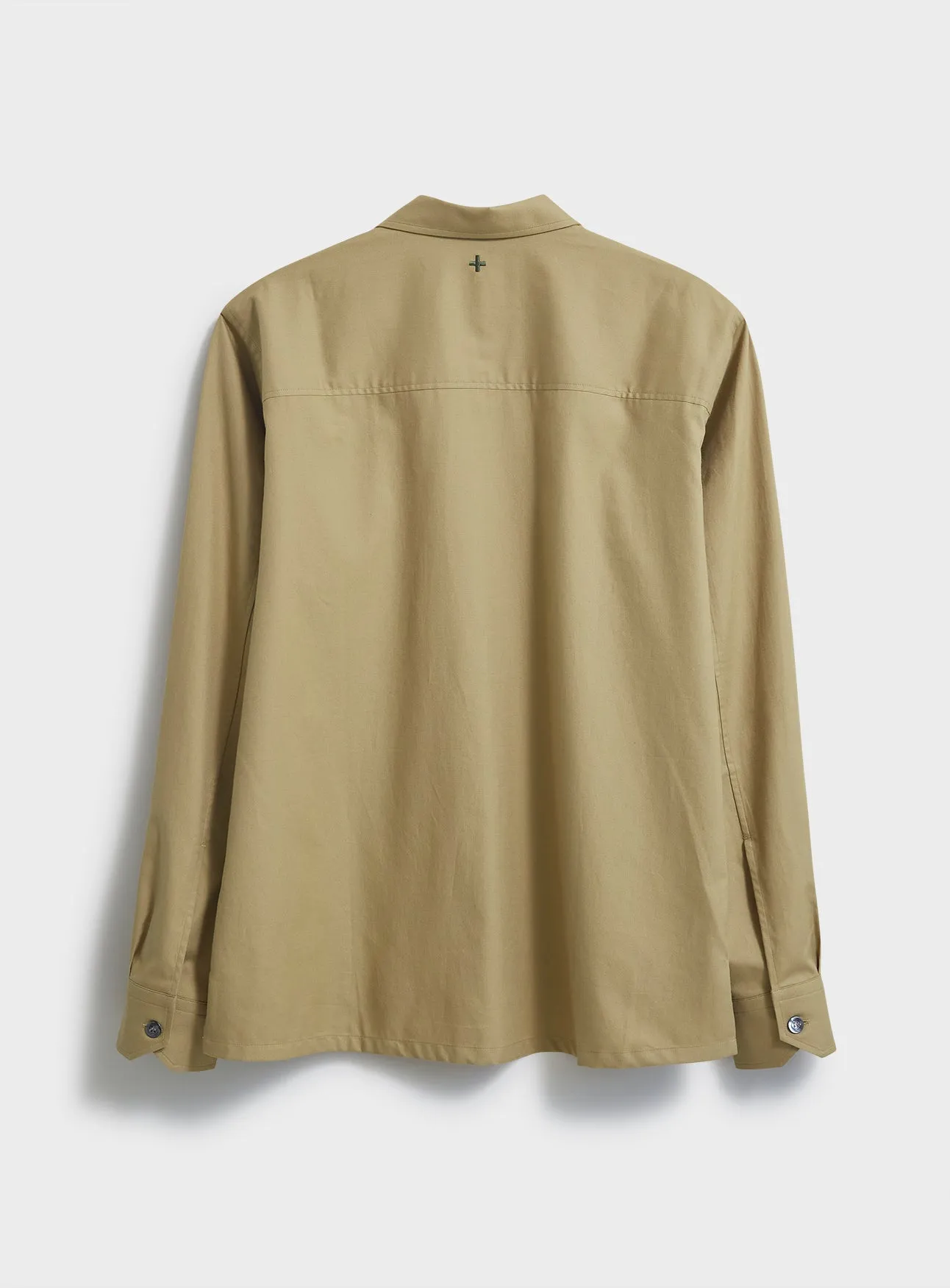 Regenerative Cotton Khaki Shirt Jacket