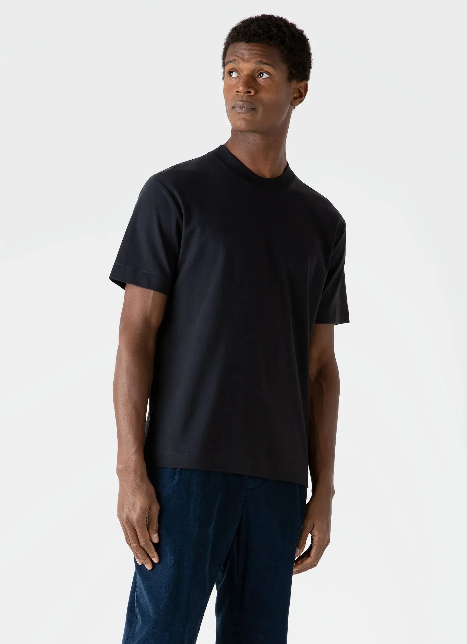 Relaxed Fit Heavyweight  T Shirt - Black