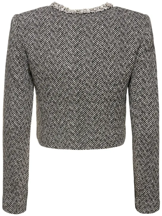 Self-portrait   Embellished herringbone jacket 