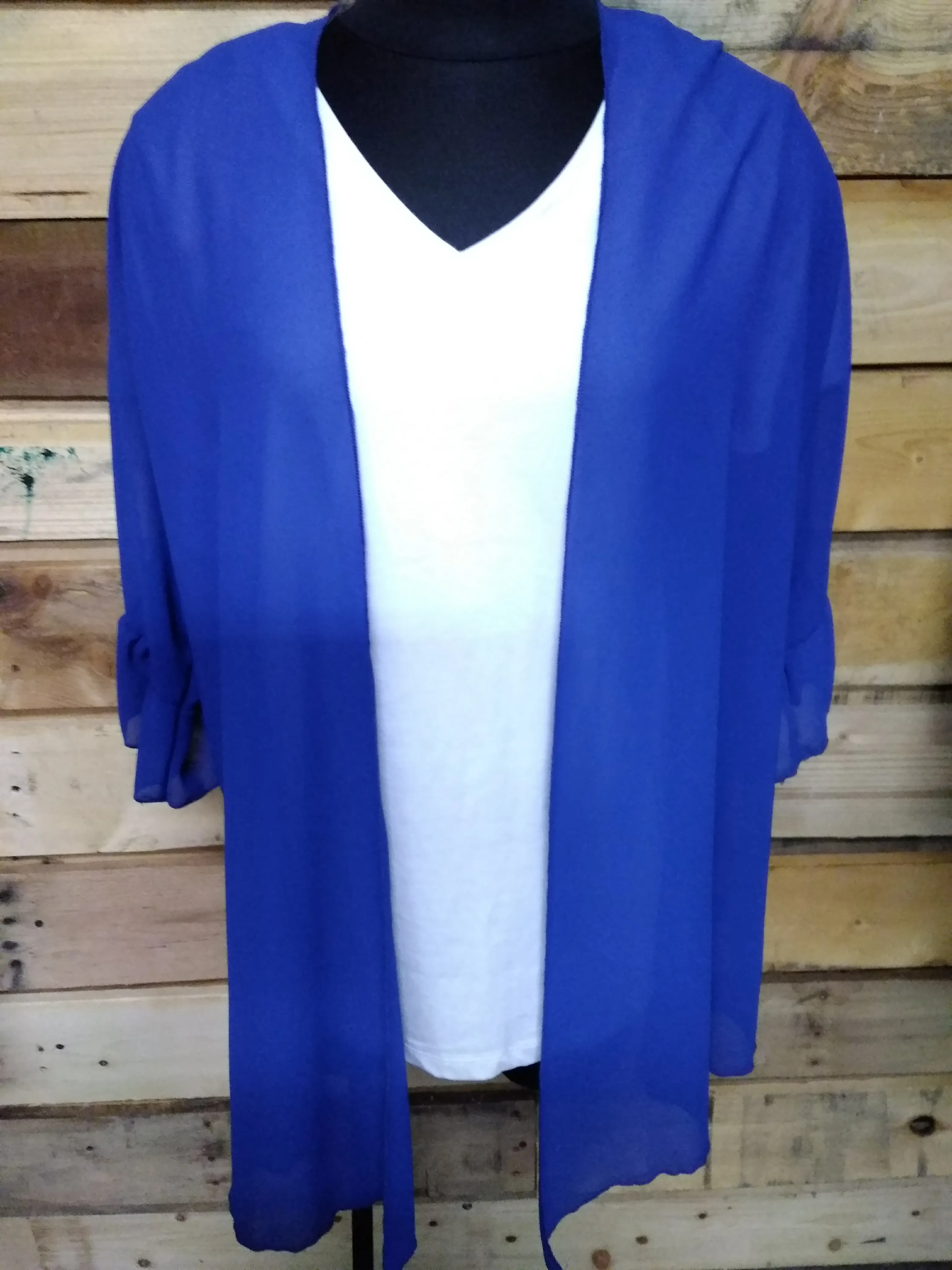 Sheer Kimono with Ruffled Sleeves