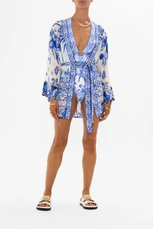 SHORT KIMONO WRAP IMMORTAL INK