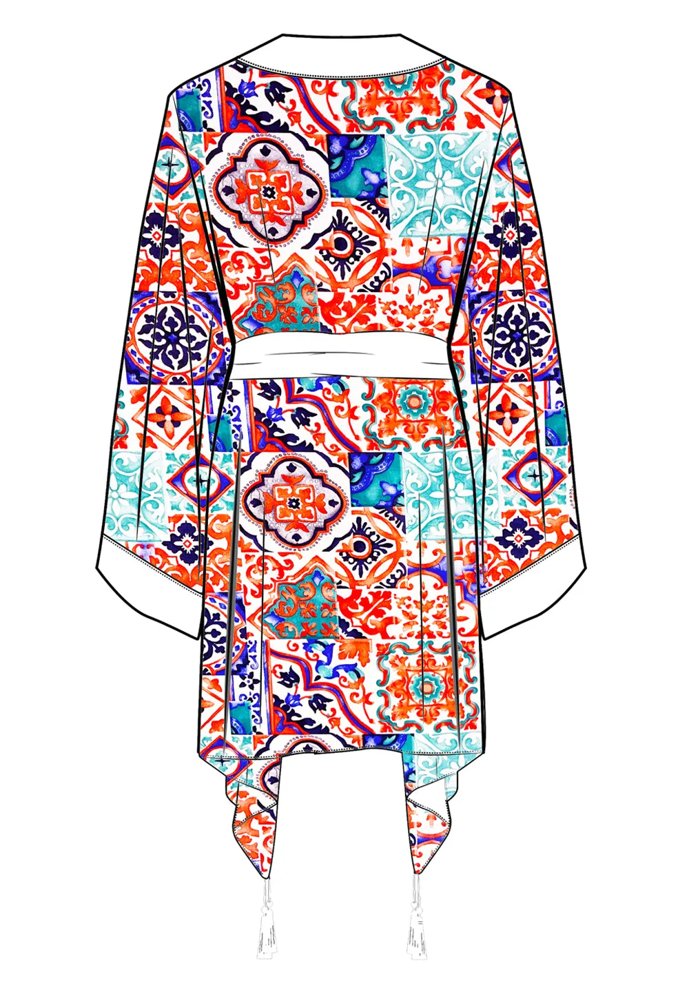 Siciliana - Carmella Kimono (Off-White)
