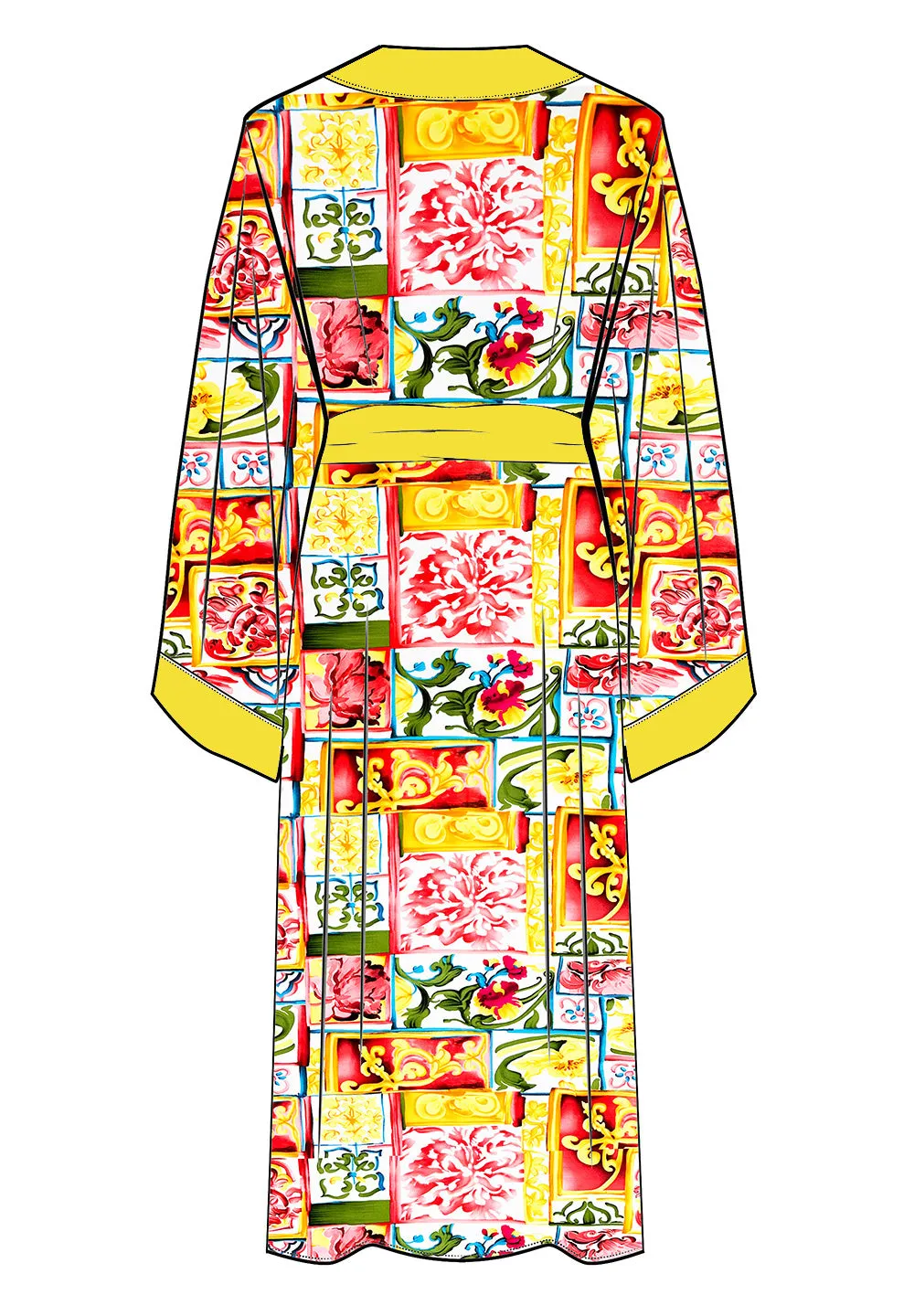 Siciliana - Gianna Kimono (Yellow)