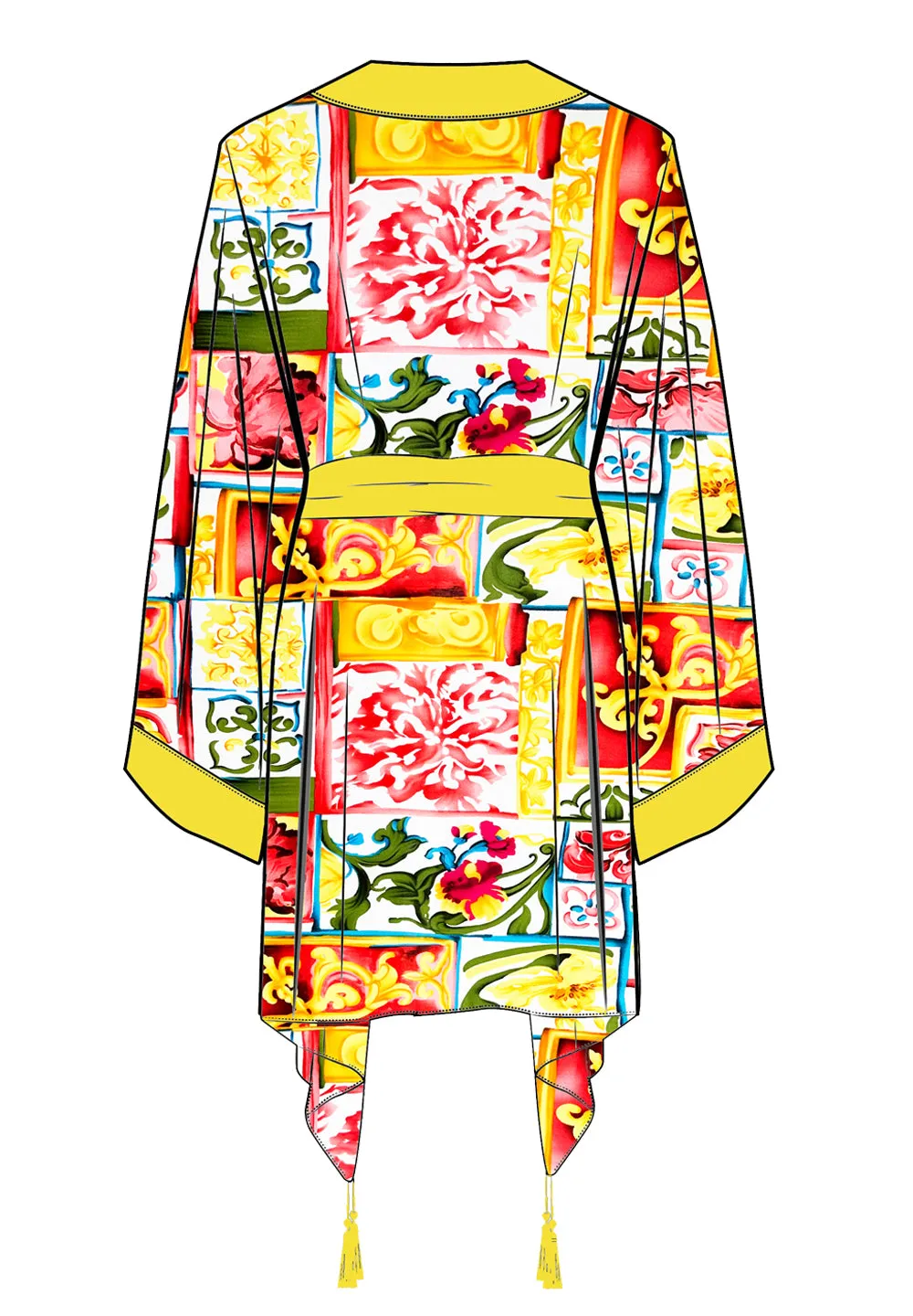 Siciliana - Gianna Kimono (Yellow)