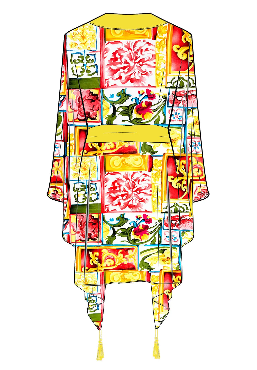 Siciliana - Gianna Kimono (Yellow)